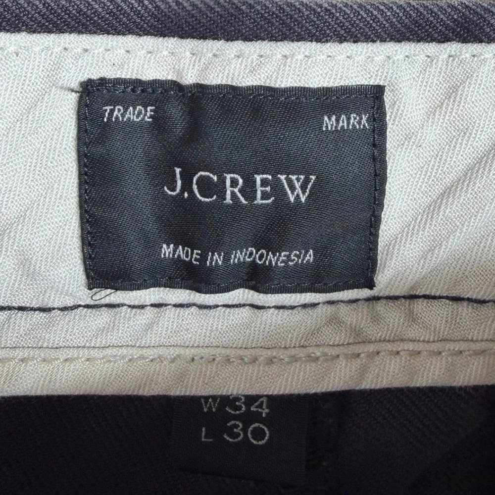 J. Crew Mens Straight‎ Leg Pants size 34X30 Purple-Gray